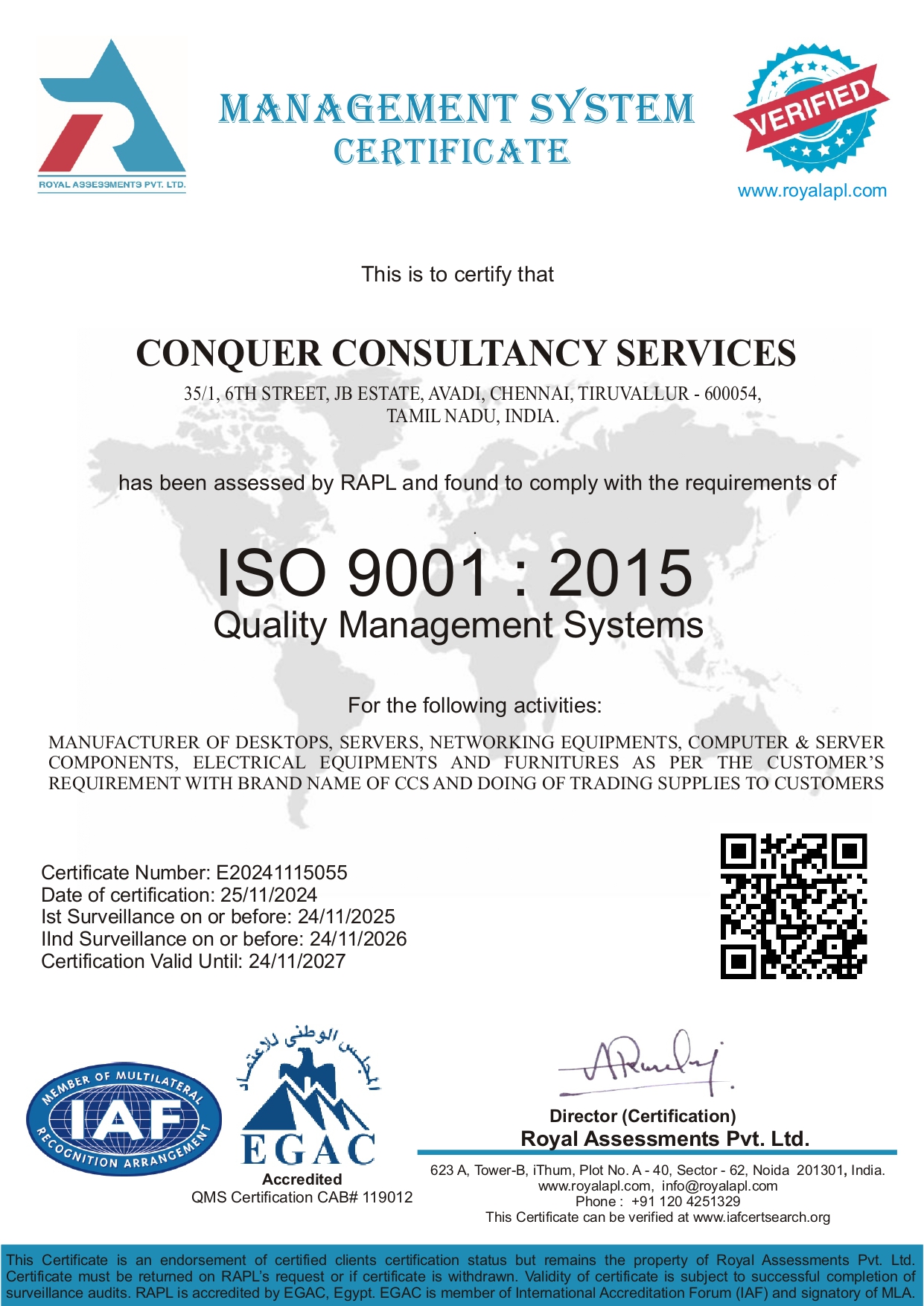 OEM certificate