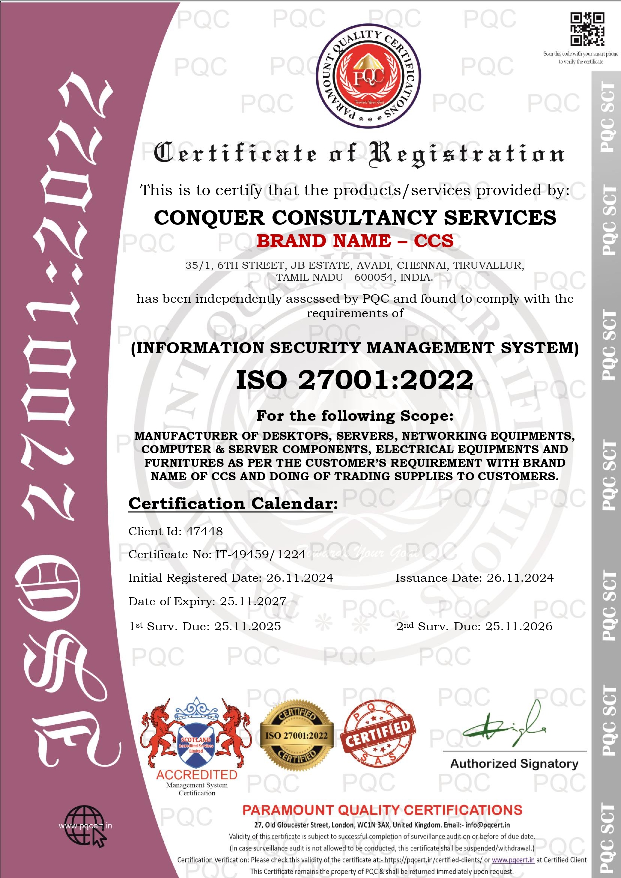 OEM certificate